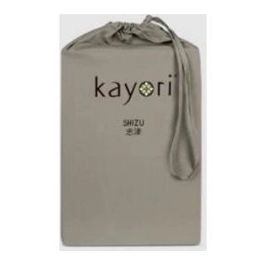 Kayori - Shizu - Dubbele Split Topper Hoeslaken - Taupe - 160 x 210 cm