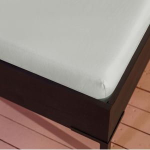 Split Topper Spannbettlaken Kayori Shizu Silbergrau (Perkal)-180 x 210/220 cm