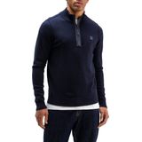 Butcher - Clifden - Gebreide Trui - Donkerblauw - Halfzip