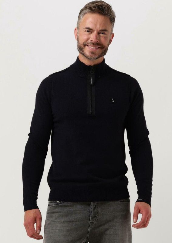 Butcher - Clifden - Gebreide Trui - Donkerblauw - Halfzip
