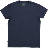 Butcher of Blue t-shirt donkerblauw effen