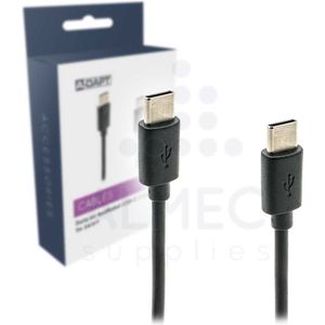 Data-/laadkabel USB-C > USB-C 1m zwart