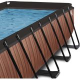 EXIT Timber Style Wood zwembad 540x250x122cm met filterpomp