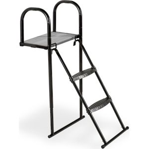 EXIT Toys Trampoline Platform met Ladder - Anti-Slip - Verhoogt de Veiligheid - Geschikt voor Veel Trampolines - Inclusief Trampolineladder - Voor Trampolines op Poten met Framehoogte 80-95cm