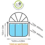 EXIT Overkapping t.b.v. Frame Pool ø427cm