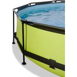 EXIT Lime zwembad ø360x76cm met filterpomp en overkapping - groen