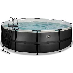 Zwembad Exit Frame Pool Afmeting 450X122Cm (12V Zandfilter) Black Leather Style