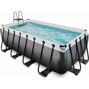 EXIT Black Leather zwembad - 400 x 200 x 122 cm - met zandfilterpomp en trap