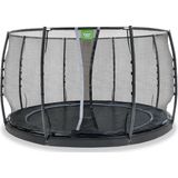 EXIT Dynamic groundlevel trampoline rond ø366cm - zwart