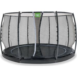 Trampoline EXIT Toys Dynamic Groundlevel 366 Black Safetynet