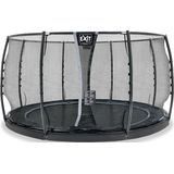 EXIT Dynamic groundlevel trampoline rond ø427cm - zwart