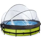 Zwembad Exit Frame Pool Afmeting 360X76Cm (12V Cartridge Filter) Lime + Overkapping + Zonnedak