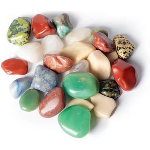 Trommelstenen mix Brazilië A kwaliteit - 800 Gram