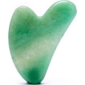 Gua Sha massage steen - Groene Aventurijn (edelsteen) - inclusief opbergzakje