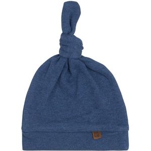 Baby's Only Baby Mutsje Met Knoop Melange Jeans