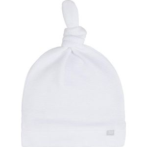 Baby's Only Knoopmutsje Pure - Wit - 0-3 mnd - 100% ecologisch katoen - GOTS