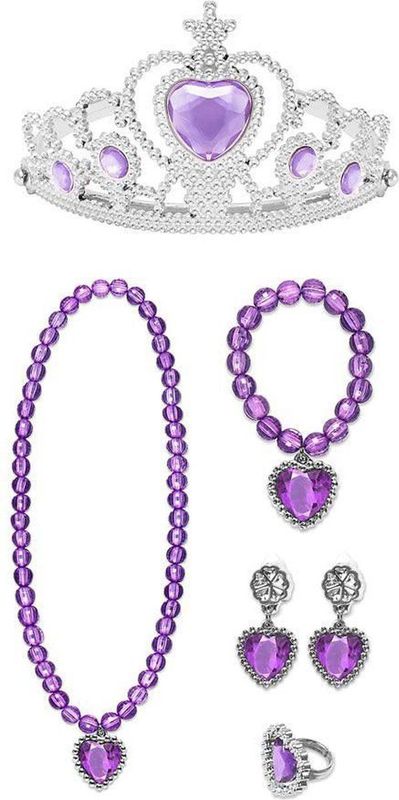 Prinses Rapunzel - kroon +juwelen - paars