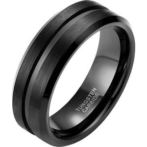 Heren ring Wolfraam Zwart 8mm-19mm