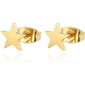 Cilla Jewels oorknoppen Edelstaal Ster Goudkleurig