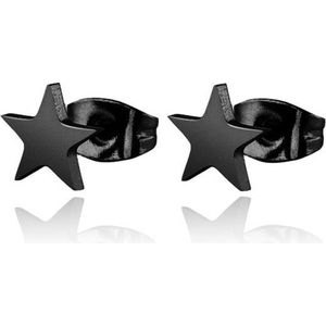 Cilla Jewels - Oorknopjes - Zwart - Edelstaal - Set van twee