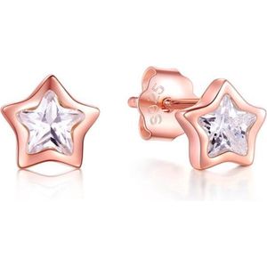 Cilla jewels dames oorknoppen 925 Zilver Zirkonia Stars Rose