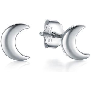 Cilla Silver - Oorknoppen - Zilver - Maanvormig - Set