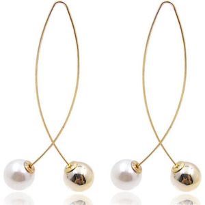 LGT Jewels Damesoorbellen Cirkelvorm met Strik Goud