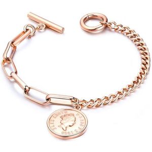 Cilla Jewels Dames Armband met Koningin Elizabeth Munt Rose