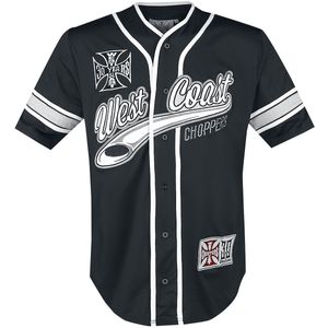 West Coast Choppers - 30 Years Anniversary Limited - Baseball Jersey - Zwart-Wit - Korte Mouwen