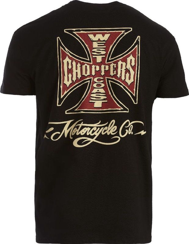 West Coast Choppers - Motorcycle Co - T-shirt - Zwart - Korte Mouwen