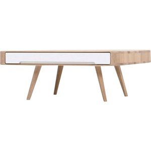 Gazzda Ena coffee table houten salontafel whitewash - 90 x 90 cm