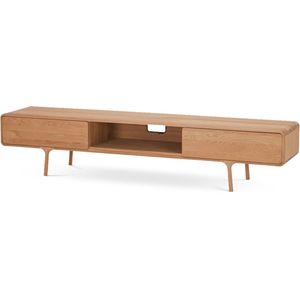Gazzda Fawn Lowboard TV meubel Naturel - 2 Lades - 220 cm
