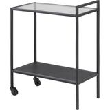 Lisomme Vic houten keuken trolley zwart - 60 x 75 cm