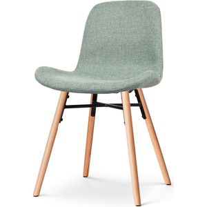 Nolon Nena-Fé Eetkamerstoel Zacht Groen - Stof - Houten Poten