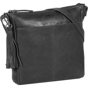 Justified Bags® Nynke Kleine - Leer- Crossbodytas - Leren Schoudertas - Zwart