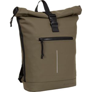 New Rebels Mart New York Olive 19L Rugtas Rolltop Waterafstotend Laptop 15.6