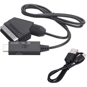 Scart (m) naar HDMI (m) converter kabel / zwart - 1 meter
