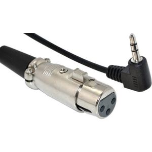 XLR (v) - 3,5mm Jack (m) haaks audiokabel - 0,30 meter