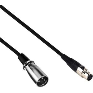 Mini XLR (v) - XLR (m) audiokabel / zwart - 1,5 meter