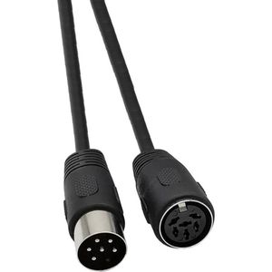 DIN 6-pins audio video verlengkabel / zwart - 1,5 meter
