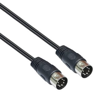 DIN 7-pins audiokabel / zwart - 1,5 meter