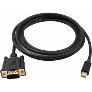 Mini DisplayPort 1.1 naar VGA kabel / zwart - 1,8 meter