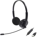 On-ear stereo headset - USB / zwart - 1,5 meter