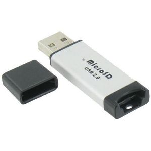 USB Cardreader - USB-A Connector - 1 Kaartsleuf - Voor Micro SD - USB2.0