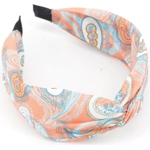 Paisley Haarband Koraal - Blauw | Diadeem | Katoen / Polyester | Fashion Favorite