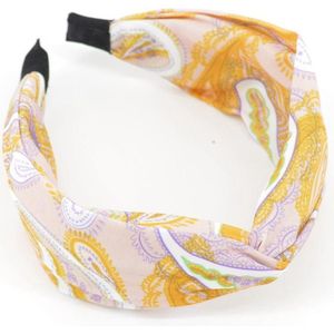 Paisley Haarband Okergeel | Diadeem | Katoen / Polyester | Fashion Favorite