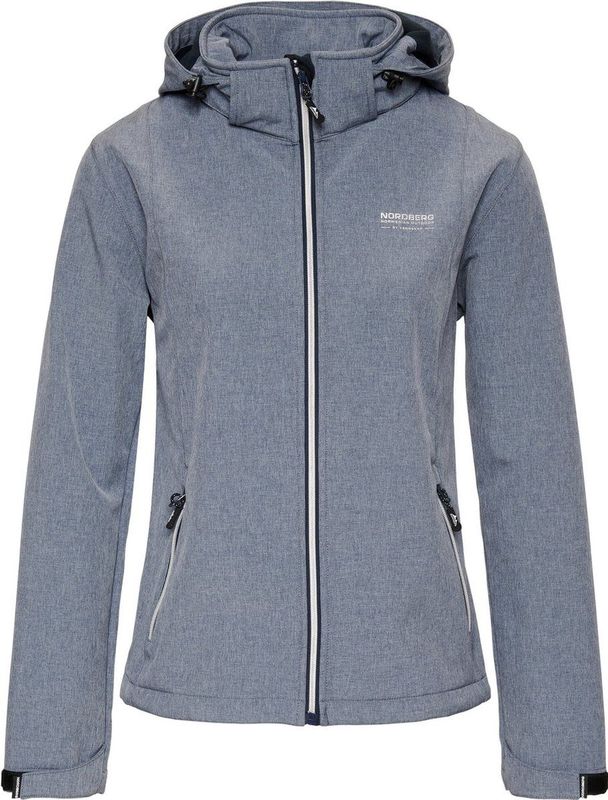 Nordberg Rinda - Softshell Outdoor Zomerjas Dames - Lichtblauw Melange