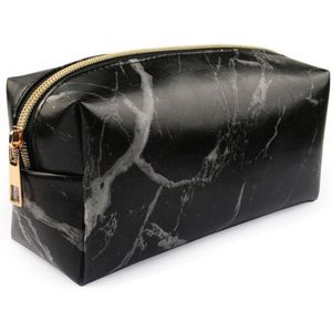 Toilettas - Make Up Organizer - Toilettas Dames - Make Up Tasje – Black Marble