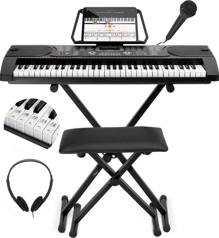Áengus A289 Keyboard starter set - Complete set voor de beginner - 61 toetsen