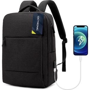 Rugzak voor Laptop - Laptoptas 17,3 Inch - met USB aansluiting - inhoud 27L - zwart